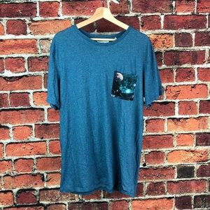 On The Byas Mens Large Galaxy T-shirt